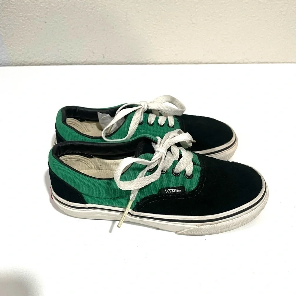 VANS skate era green black canvas low top shoe size 12.5